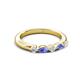 3 - Mira 0.25 ctw Marquise Tanzanite and Round Natural Diamond 5 Stone Women Stackable Wedding Band 