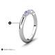 5 - Mira 0.25 ctw Marquise Tanzanite and Round Natural Diamond 5 Stone Women Stackable Wedding Band 