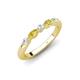4 - Mira 0.27 ctw Marquise Yellow Sapphire and Round Natural Diamond 5 Stone Women Stackable Wedding Band 