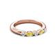 3 - Mira 0.27 ctw Marquise Yellow Sapphire and Round Natural Diamond 5 Stone Women Stackable Wedding Band 
