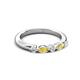 3 - Mira 0.27 ctw Marquise Yellow Sapphire and Round Natural Diamond 5 Stone Women Stackable Wedding Band 
