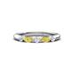 1 - Mira 0.27 ctw Marquise Yellow Sapphire and Round Natural Diamond 5 Stone Women Stackable Wedding Band 