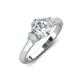 3 - Gemma 8x6 mm Oval Cut Lab Grown Diamond and Opal Trellis Three Stone Engagement Ring 