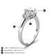 4 - Gemma 8x6 mm Oval Cut GIA Certified Natural Diamond and Diamond Trellis Three Stone Engagement Ring 