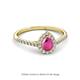 2 - Arella Desire Pink Sapphire and Diamond Halo Engagement Ring 