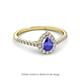 2 - Arella Desire Tanzanite and Diamond Halo Engagement Ring 