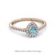 2 - Arella Desire Aquamarine and Diamond Halo Engagement Ring 