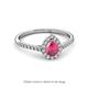 2 - Arella Desire Pink Tourmaline and Diamond Halo Engagement Ring 