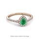 2 - Arella Desire Emerald and Diamond Halo Engagement Ring 