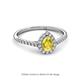 2 - Arella Desire Yellow Sapphire and Diamond Halo Engagement Ring 