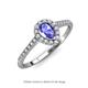 3 - Arella Desire Tanzanite and Diamond Halo Engagement Ring 