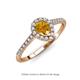 3 - Arella Desire Citrine and Diamond Halo Engagement Ring 