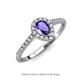 3 - Arella Desire Iolite and Diamond Halo Engagement Ring 