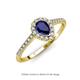3 - Arella Desire Blue Sapphire and Diamond Halo Engagement Ring 