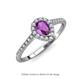 3 - Arella Desire Amethyst and Diamond Halo Engagement Ring 
