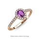 3 - Arella Desire Amethyst and Diamond Halo Engagement Ring 