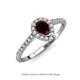 3 - Arella Desire Red Garnet and Diamond Halo Engagement Ring 