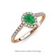 3 - Arella Desire Emerald and Diamond Halo Engagement Ring 
