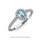 3 - Arella Desire Aquamarine and Diamond Halo Engagement Ring 