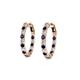 3 - Carisa 0.66 ctw (1.70 mm) Inside Outside Round Blue Sapphire and Lab Grown Diamond Eternity Hoop Earrings 