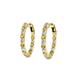 3 - Carisa 0.58 ctw (1.70 mm) Inside Outside Round Citrine and Lab Grown Diamond Eternity Hoop Earrings 