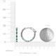 5 - Carisa 0.58 ctw (1.70 mm) Inside Outside Round Emerald and Lab Grown Diamond Eternity Hoop Earrings 