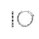 1 - Carisa 0.66 ctw (1.70 mm) Inside Outside Round Black Diamond and Lab Grown Diamond Eternity Hoop Earrings 