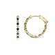1 - Carisa 0.66 ctw (1.70 mm) Inside Outside Round Black Diamond and Lab Grown Diamond Eternity Hoop Earrings 