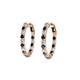 3 - Carisa 0.66 ctw (1.70 mm) Inside Outside Round Black Diamond and Lab Grown Diamond Eternity Hoop Earrings 