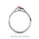 4 - Arella Desire Pink Tourmaline and Diamond Halo Engagement Ring 