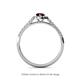 4 - Arella Desire Red Garnet and Diamond Halo Engagement Ring 