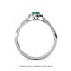 4 - Arella Desire Emerald and Diamond Halo Engagement Ring 