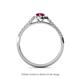 4 - Arella Desire Ruby and Diamond Halo Engagement Ring 