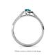 4 - Arella Desire London Blue Topaz and Diamond Halo Engagement Ring 
