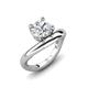 3 - Anahi 1.30 ct GIA Certified Natural Diamond Women Curve Solitaire Ring 