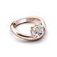 5 - Anahi 1.30 ct GIA Certified Natural Diamond Women Curve Solitaire Ring 