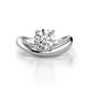 1 - Anahi 1.30 ct GIA Certified Natural Diamond Women Curve Solitaire Ring 