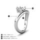 4 - Anahi 1.30 ct GIA Certified Natural Diamond Women Curve Solitaire Ring 