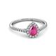 2 - Arella Desire Pink Sapphire and Diamond Halo Engagement Ring 