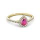 2 - Arella Desire Pink Sapphire and Diamond Halo Engagement Ring 