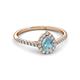 2 - Arella Desire Aquamarine and Diamond Halo Engagement Ring 