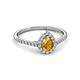 2 - Arella Desire Citrine and Diamond Halo Engagement Ring 