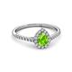 2 - Arella Desire Peridot and Diamond Halo Engagement Ring 