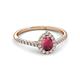 2 - Arella Desire Rhodolite Garnet and Diamond Halo Engagement Ring 