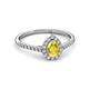 2 - Arella Desire Yellow Sapphire and Diamond Halo Engagement Ring 