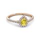 2 - Arella Desire Yellow Sapphire and Diamond Halo Engagement Ring 