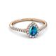 2 - Arella Desire London Blue Topaz and Diamond Halo Engagement Ring 