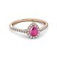 2 - Arella Desire Pink Sapphire and Diamond Halo Engagement Ring 