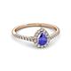 2 - Arella Desire Tanzanite and Diamond Halo Engagement Ring 
