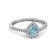 2 - Arella Desire Aquamarine and Diamond Halo Engagement Ring 